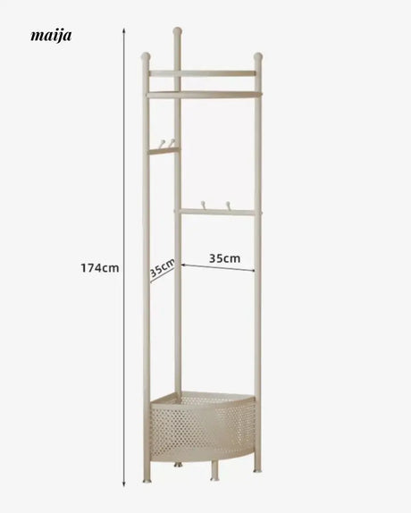 Miriam Coat Hanger with Basket from Kaiyashi