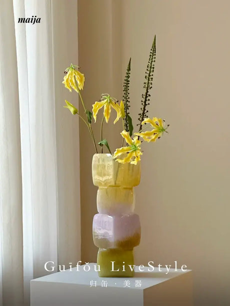 GUIFOU Glazed Floor Standing Vase from GUIFOU