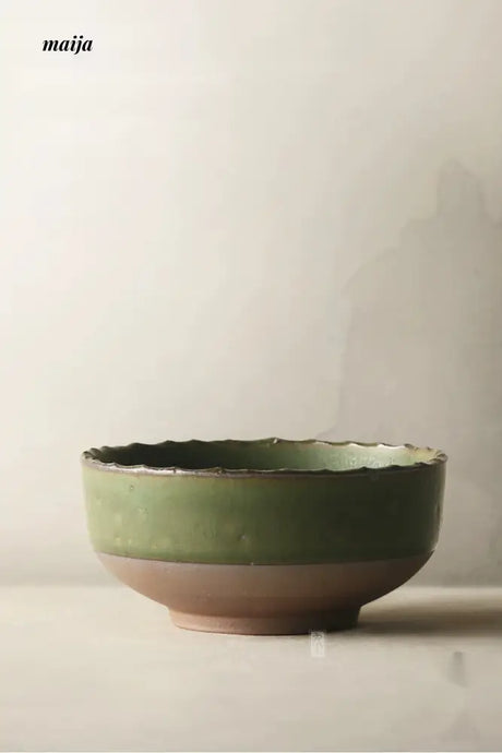 JOTO Rough Pottery Colorful Soup Bowl Japanese Style Tableware from JOTO