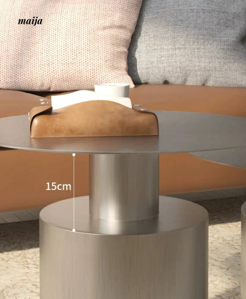 Brushed Stainless Steel Coffee Table