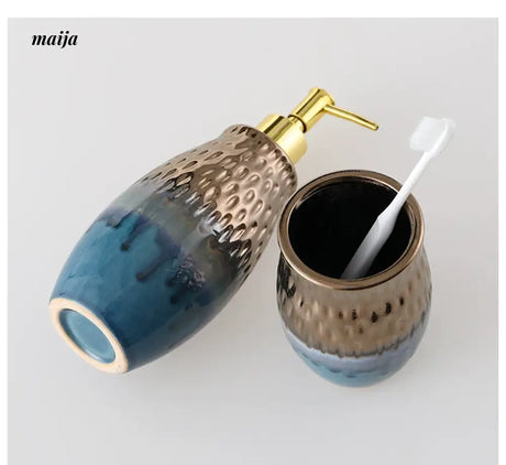 KULE HOME Ceramic Shower Gel Bottle for Bathroom from KULE HOME