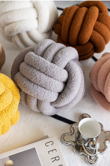 MISTYWOOD Lamb Cashmere Knot Pillow for Sofa from MISTYWOOD