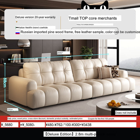 DIPU Nova Cream Cowhide Sofa from DIPU