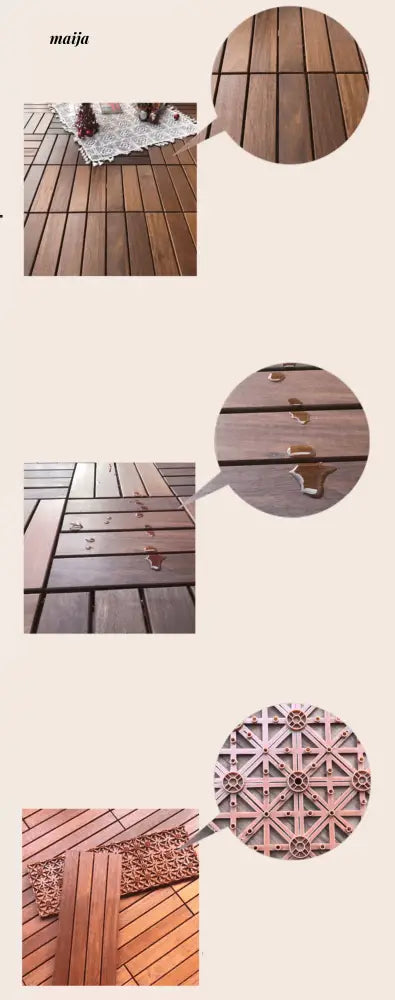 Cherry Wood Outdoor Floor Tiles from maija