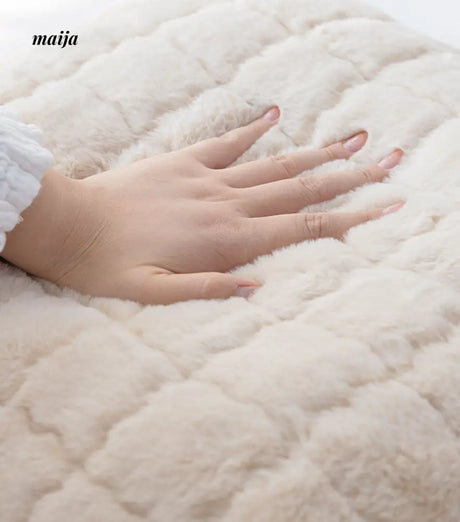 Chessboard Fluffy Square Cushions from Manxiaomian