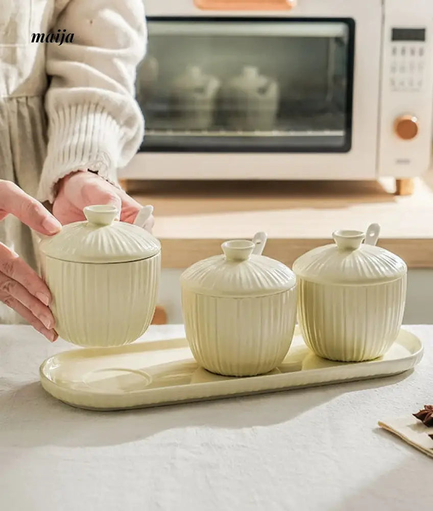 Ceramic Seasoning Jar Set from maija