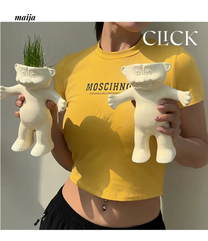 CLICK Doll Ceramic Flowerpot Decor for Growing Plants from HOBBYTREE