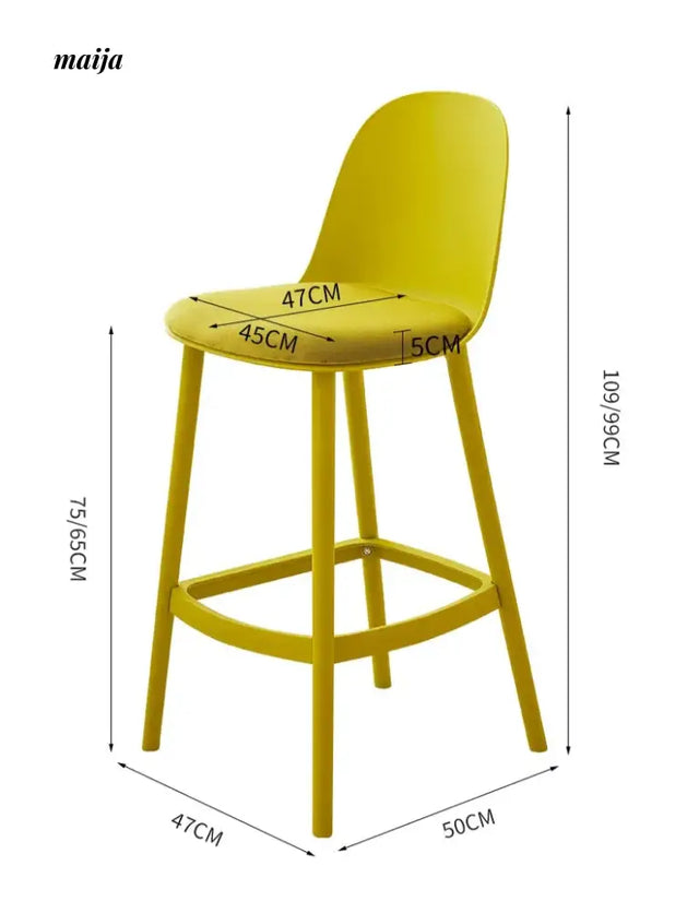 Colourful Plastic Bar Stool from BENCHAO