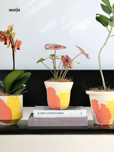 KERRY Handmade Abstract Colour Splash Flower Pot from maija