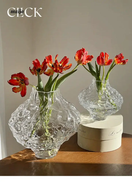 CLICK Glacier Glass Vase Large Space Decor from CLICK