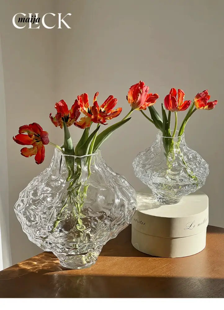 CLICK Glacier Glass Vase Large Space Decor from CLICK