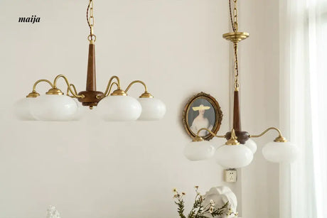 LYNN Solid Wood Japanese Chandelier from Lynn's Lamp