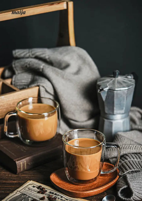 Seulgi DoubleWall Latte Glass Mug from maija