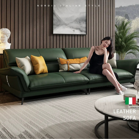 DIPU Tate Minimalist Italian Leather Sofa from DIPU