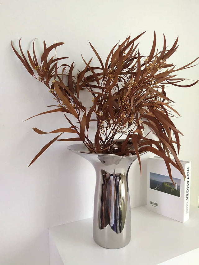 TODAYARTIST Leora Silver Ceramic Loudspeaker for Sophisticated Decor from TODAYARTIST