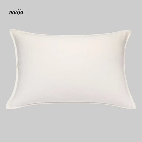 MISTYWOOD White Cotton Pillowcase with Green Accents from MISTYWOOD