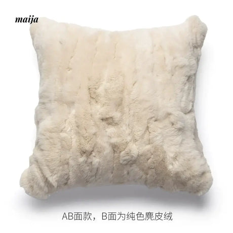 MISTYWOOD Modern Minimalist Leather Orange Pillow from MISTYWOOD