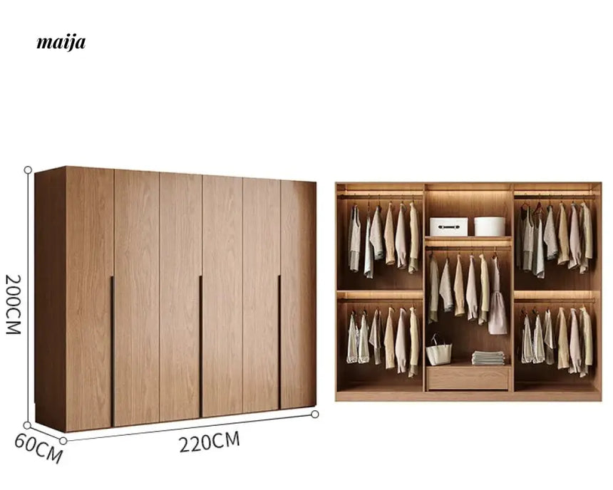 MEIHOUSE Medieval Rattan Glass Door Bedroom Wardrobe Modern Storage from MEIHOUSE