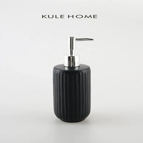 KULE HOME Stripe Ceramic Lotion and Hand Soap Bottle from KULE HOME
