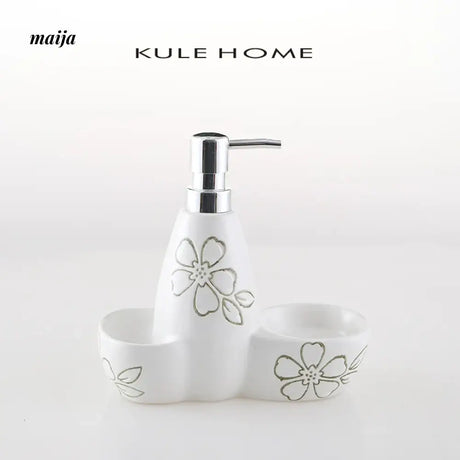 KULE HOME Ceramic Lotion Bottle with Sponge Attachment from KULE HOME