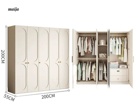 MEIHOUSE French Pine Board Wardrobe Bedroom Finished Large Cabinet from MEIHOUSE