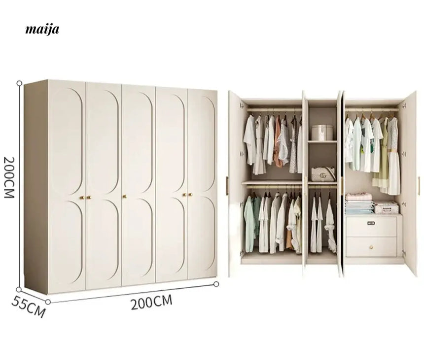 MEIHOUSE French Pine Board Wardrobe Bedroom Finished Large Cabinet from MEIHOUSE