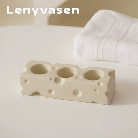 LENYVASEN Remy Cheese Ceramic Toothbrush Rack from LENYVASEN