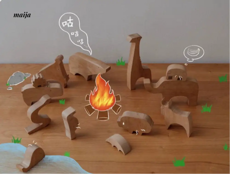 MUMO Mia Wooden Brainteaser Toy Set from MUMO