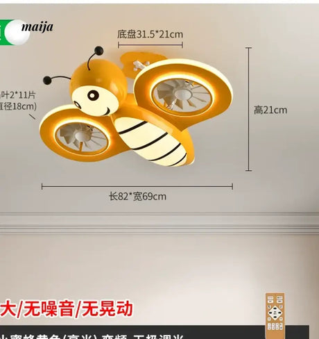 GVG Helicopter Cartoon Air Fan Ceiling Lamp from GVG