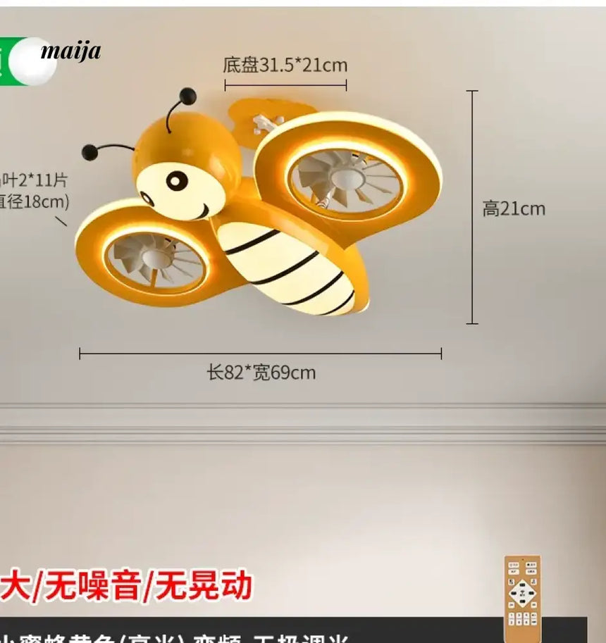 GVG Helicopter Cartoon Air Fan Ceiling Lamp from GVG