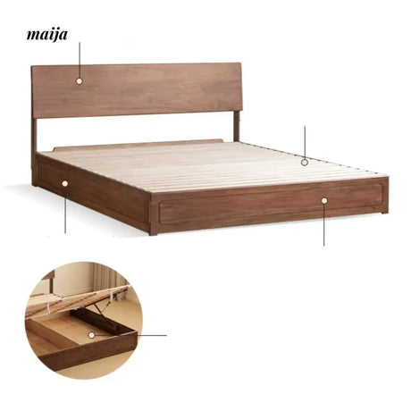 GENJI High Bunk Solid Wood Box Bed from GENJI
