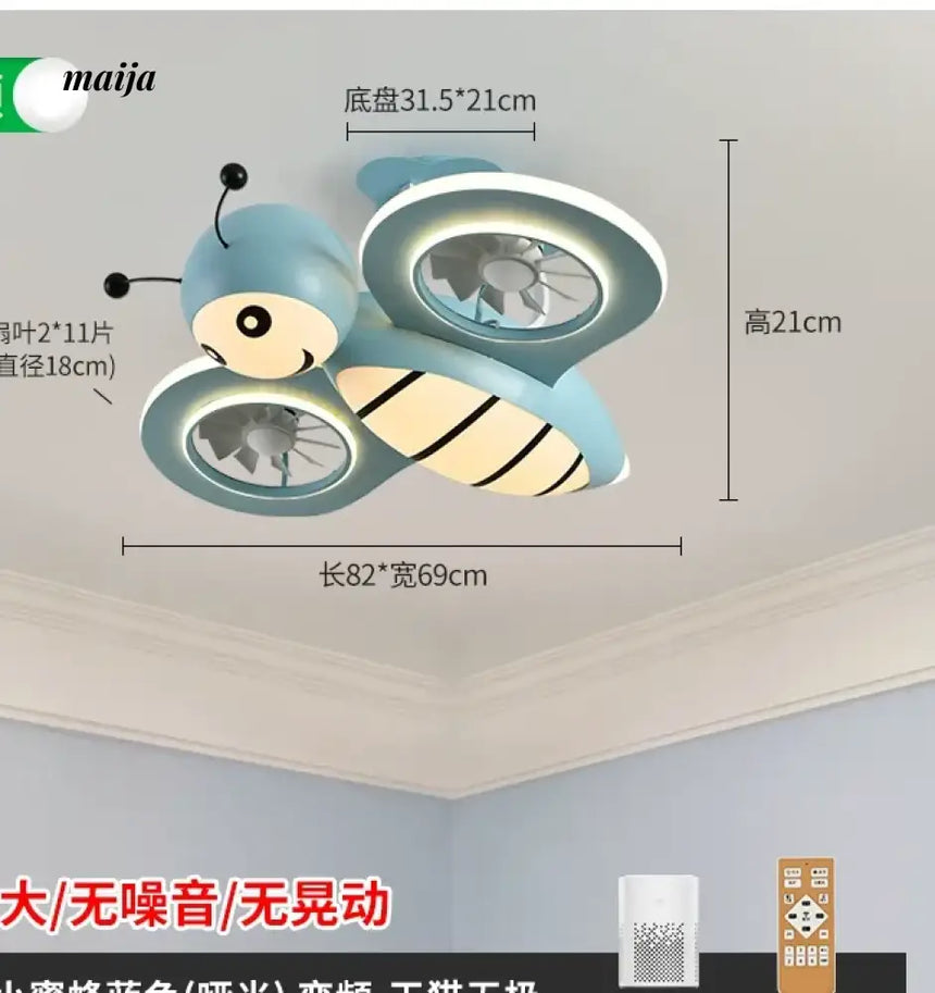 GVG Helicopter Cartoon Air Fan Ceiling Lamp from GVG