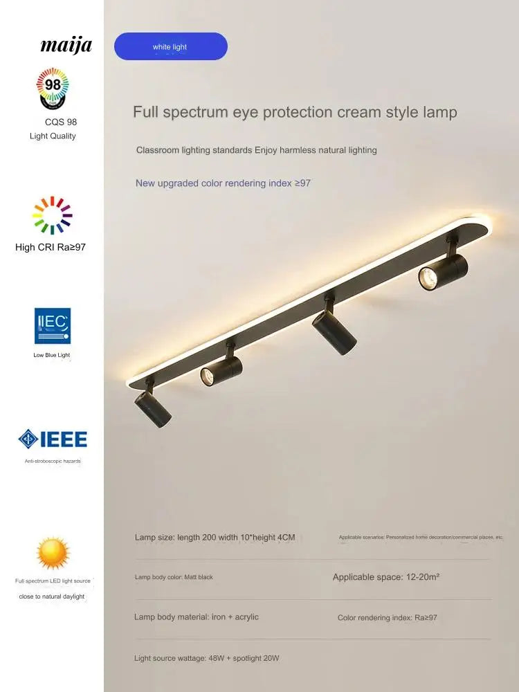 Toulon Long Bar LED Ceiling Light from maija