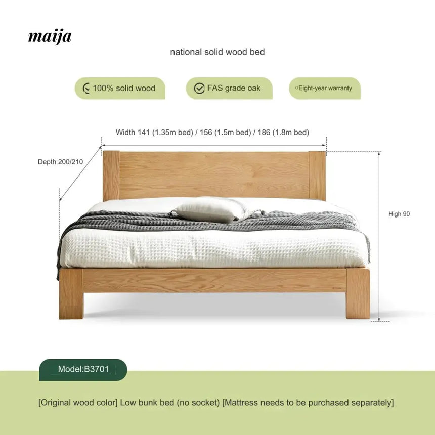 GENJI Hobart Solid Wood Bed from GENJI