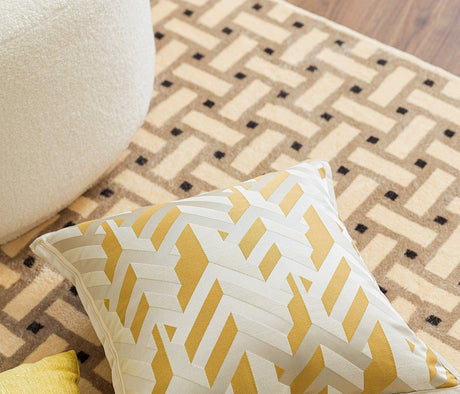 MISTYWOOD Yellow Pillow with True Fox Wool Cover from MISTYWOOD