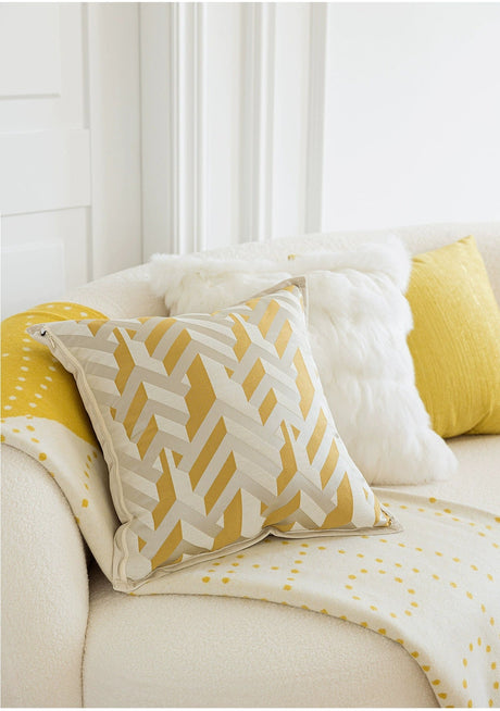 MISTYWOOD Yellow Pillow with True Fox Wool Cover from MISTYWOOD