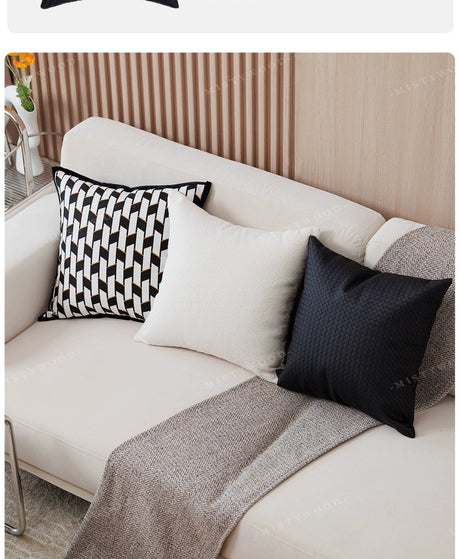 MISTYWOOD Black and White Abstract Pillow from MISTYWOOD