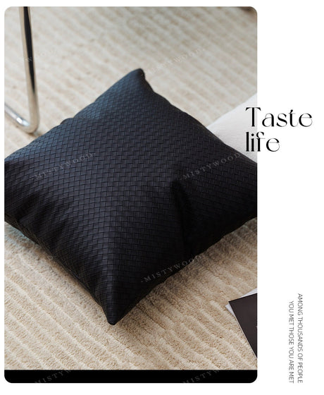 MISTYWOOD Black and White Abstract Pillow from MISTYWOOD