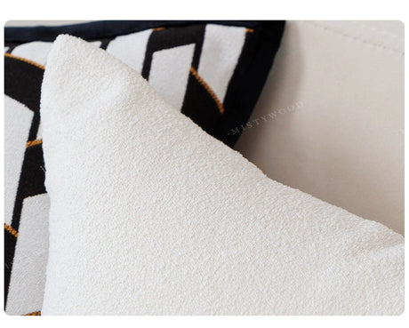 MISTYWOOD Black and White Abstract Pillow from MISTYWOOD