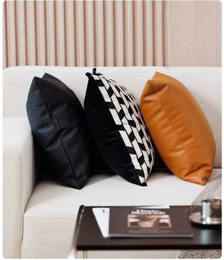 MISTYWOOD Black and White Abstract Pillow from MISTYWOOD