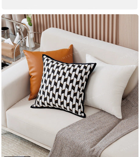 MISTYWOOD Black and White Abstract Pillow from MISTYWOOD