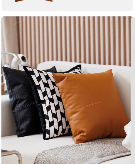 MISTYWOOD Black and White Abstract Pillow from MISTYWOOD