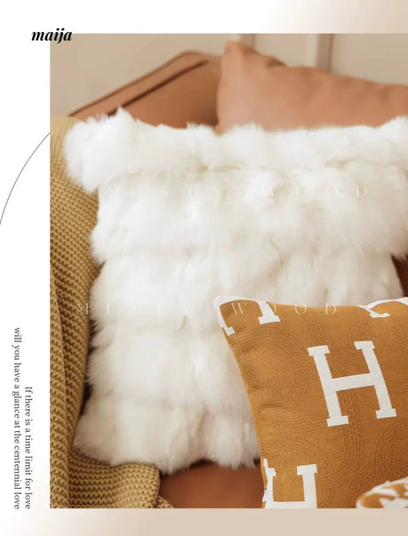 MISTYWOOD Modern Fox Pillow with Raccoon Design from MISTYWOOD