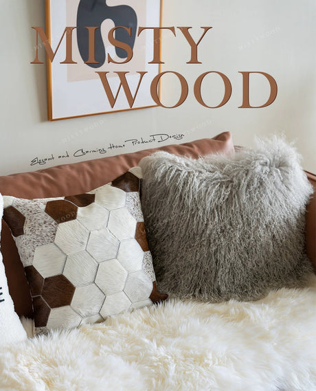 MISTYWOOD Leather Scandinavian Sofa Pillow from MISTYWOOD