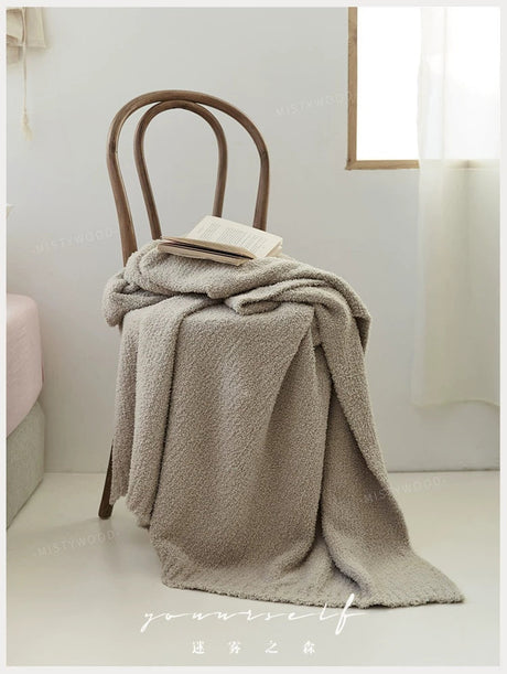 MISTYWOOD Knitted Yellow Plush Sofa Duvet from MISTYWOOD