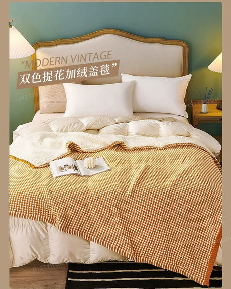 MISTYWOOD Orange Fleece Scandinavian Duvet from MISTYWOOD