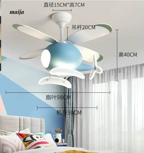 GVG Helicopter Cartoon Air Fan Ceiling Lamp from GVG
