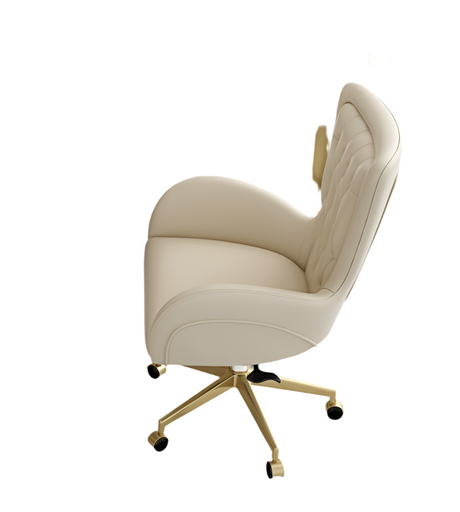 LATE AUTUMN Leather Office Desk Chair with High Back from LATE AUTUMN