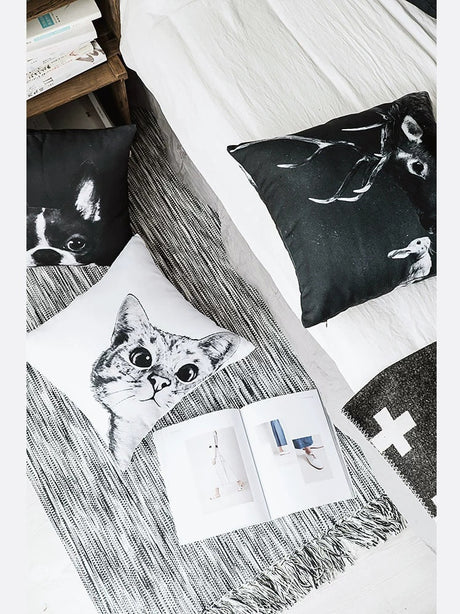 MISTYWOOD Cute Cat Pillow for Bed or Sofa from MISTYWOOD