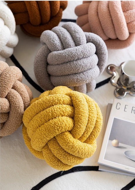 MISTYWOOD Lamb Cashmere Knot Pillow for Sofa from MISTYWOOD